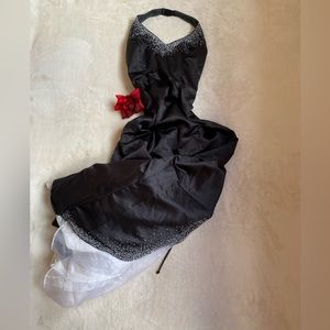 Vintage 90s Masquerade Gothic Halter Gown